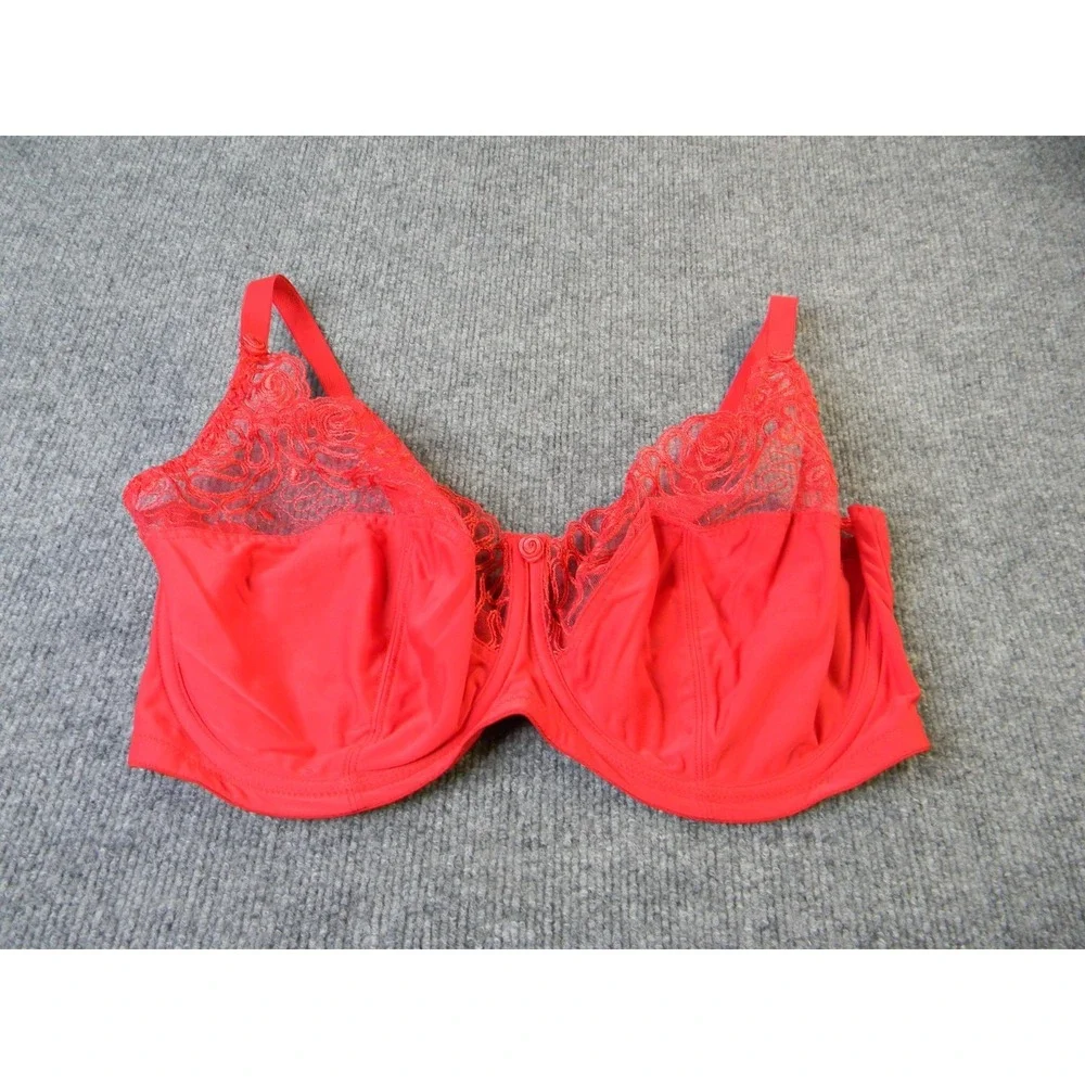 Panache Harmony 40FF Red Underwire Full Cup Bra Lace 4035 Love The Fit